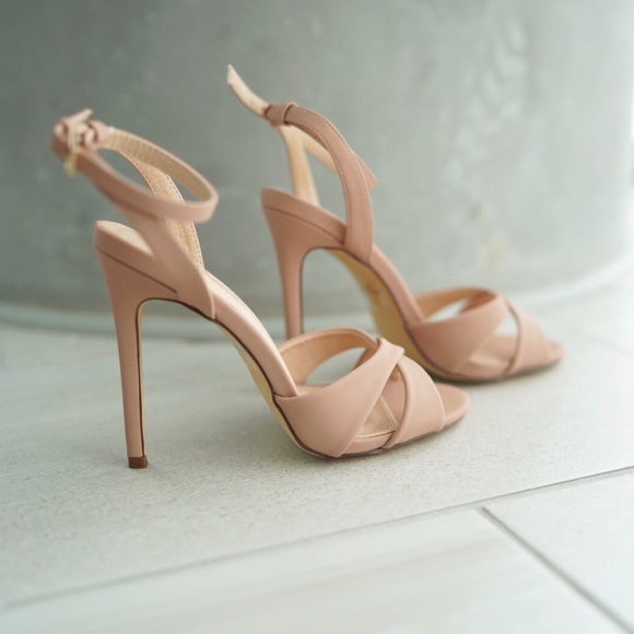 Blush Ankle Strap High Heels - Picture 5 of 5